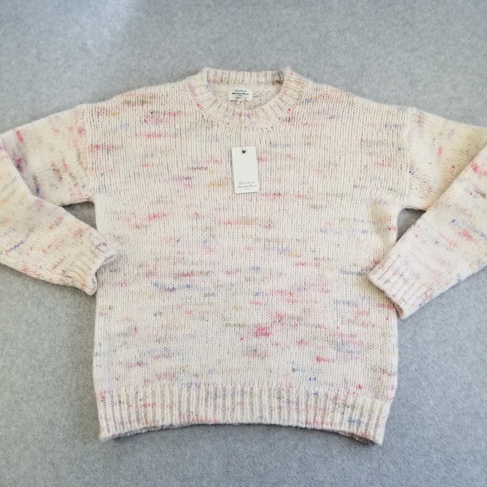 Hartford Sweater Womens Size 3 L Multicolor Baby Alpaca Wool Made in Italy 1979